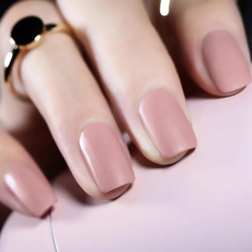 Black Nail Polish, Matte Nail Varnish, Quick Dry Nail polish No Need for UV Curing, Long Lasting Frosted Matte Nail Polish for DIY Salon Manicure at Home Non-Toxic Cruelty Free, Vegan (20#Nude, 1)
