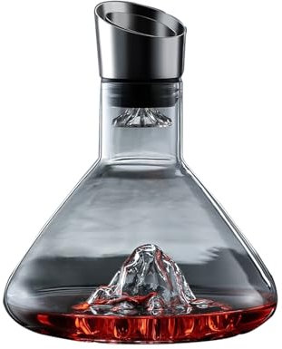 Decanter Per Vino,Decanter Vino,Decanter Per Vino Rosso a,Decanter Per Vino Rosso Da 1,5l,Decanter Per Vino In Vetro Cristallo,Aeratore e Filtro Incorporati,Capacità 1500ml,Ideale Come Regalo