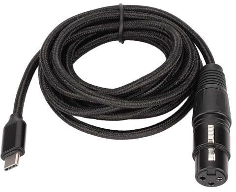 XLR-auf-USB-Kabel, auf-XLR-Buchse-Kabel mit Geräuscharmem HiFi-Plug-and-Play-XLR-auf-USB-Adapter, auf-XLR-Kabel für Audioaufnahmen, Karaoke, Live-Podcast (#1)