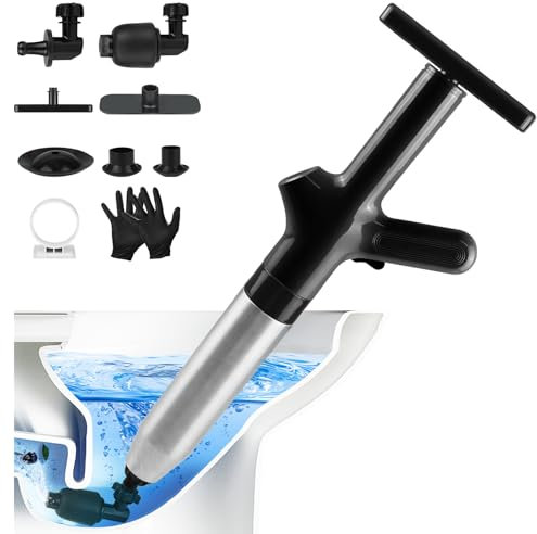 LPZNUYVC Desatascador de inodoro de alta presión, desatascador de aire de alta presión, desatascador de inodoro, émbolo de inodoro resistente, desatascador de inodoro para desatascar inodoro, baño,