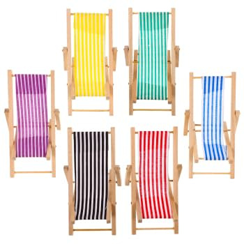 6Pcs Miniatur Strand Stuhl: Mini Holz Strandstuhl Liegestuhl Deko Puppen liegestuhl Strandkorb DIY Zen Garten Klappstuhl Puppenhaus Möbel Modell Zubehör