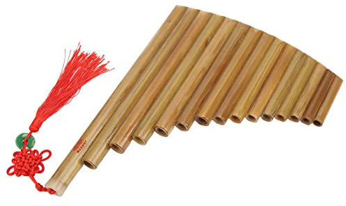 SPYMINNPOO G Key Panpipes, 15 Pipes Pan Flute Chinese Traditional Musical Instrument Panpipes Woodwind Instrument (Right Hand