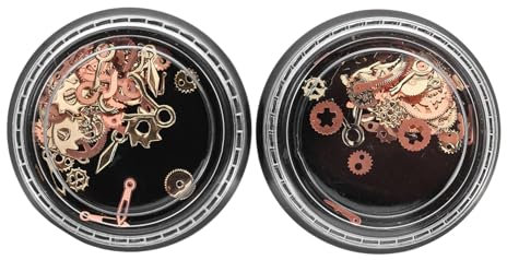2 Stück Steampunk Nagelschmuck Anhänger mit Zahnrädern und Legierung