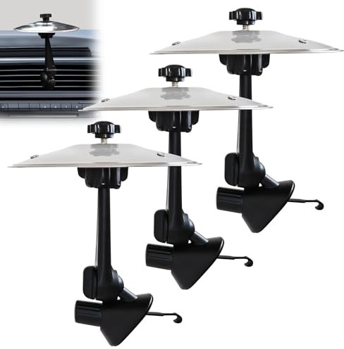 3 rejillas de ventilación de tambor para coche, rejilla de ventilación para platillos de coche, mini clip de choque para bateristas, amantes de la música, entretenimiento de conducción