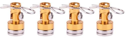 Ujjdwiurgh Magnetische Säule aus Metall, gelb, für ferngesteuertes Auto, Montagesäule für 1/10 SCX10 TRX4 D90