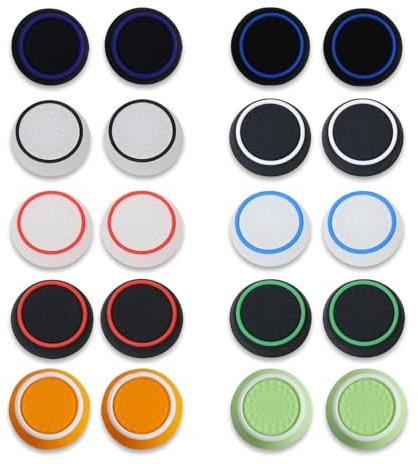 20 accessori per controller PS5, tappi Joystick, accessori per bacchette Thumbstick, accessori per PS5, tappi in silicone, maggiore precisione e durata (diversi colori)