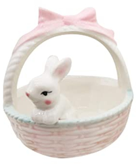 Keramik-Hasen-Osterkorb, Porzellan, Hasenschalen, Blumentopf, Heimdekoration, 12 x 12 x 13,5 cm, 12 x 12 x 13,5 cm