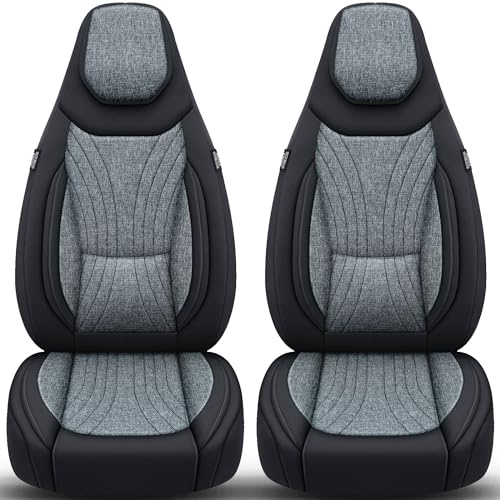 Schonbezüge Sitzbezüge für Audi Q3 Bj ab 2018 in Schwarz/Grau C1