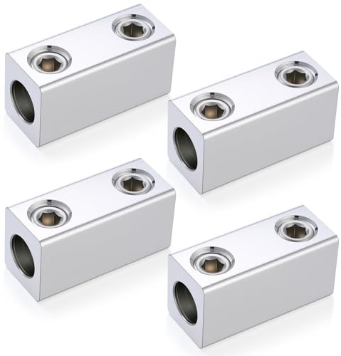 Blulu 4 Pack 4/0-6 AWG Wire Splice Connector, Dual Rated Aluminum