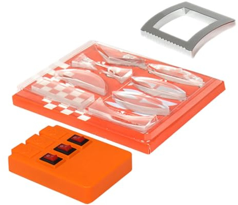 Beaupretty Optics Science Experiment Kit Physics Optical Lens Set with Convex and Concave Lenses, Triangular Prism, Reflector, and Linear Light Source for Educational Demonstrations