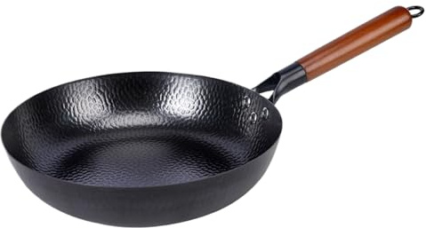 Padella – 28 cm grande padella in ferro per arrostire uniformemente | Bistecchiera durevole, cucina domestica, ristorante, barbecue da picnic all'aperto, professionale, grigliate per D