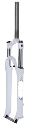 Générique Fourches à Verrouillage mécanique, VTT, Frein Disque, Fourche, débattement d'impact de 100 mm, 26 Pouces, 27,5, 29(26 inch White)