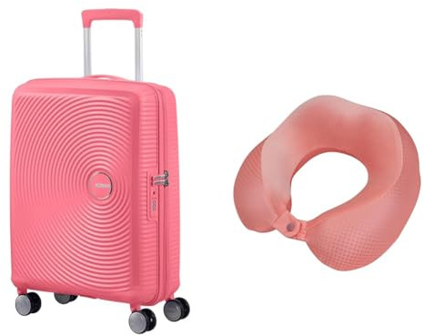 American Tourister Soundbox Handgepäckkoffer 55 cm pink mit Reisekissen, pink/mauve