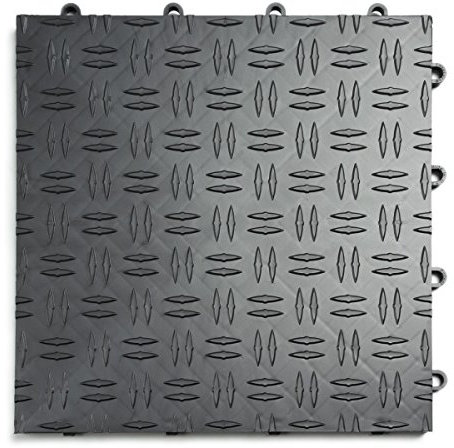 GarageTrac G90048GRPH - Piastrelle modulari ad incastro per garage, confezione da 48, resistenti, grafite