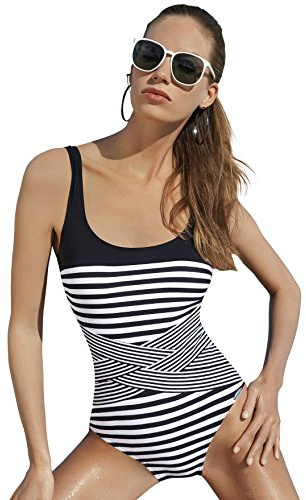Sunflair Badeanzug Essential Cross Stripes Swimsuit