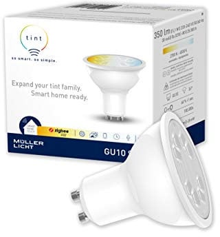 tint Smarter LED-Reflektor – Steuerbar per Alexa oder Fernbedienung – Dimmbare GU10 Glühbirne mit warm- und kaltweißem Licht (2700-6500 K), 5 W