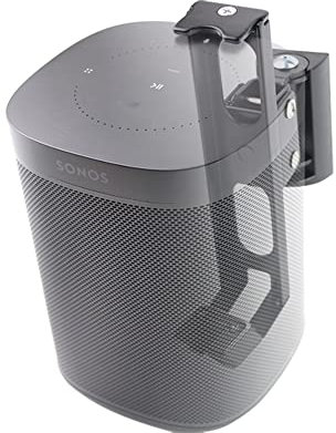 EMAQUIN Wall Mount Bracket for SONOS ONE/SONOS ONE SL/SONOS Play 1 Speaker (Swivel and Tilt,Compatible with Both SONOS ONE/ONE SL/SONOS Play 1, Black Single pc)