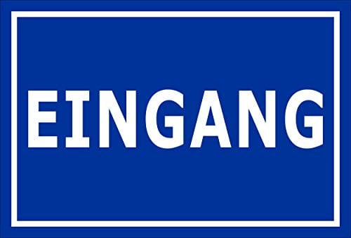 Melis-Folienwerkstatt Schild - Eingang - 15x10cm |Bohrlöcher | 3mm Hartschaum – S00085-095-F 20 VAR