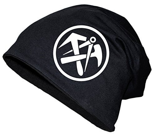 Spaß Kostet Herren Long Beanie Mütze Dachdecker Logo Größe XS - XXL
