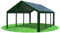 Stabilezelte Partyzelt 4x6m Modular Pro PE ohne Seitenteile grün
