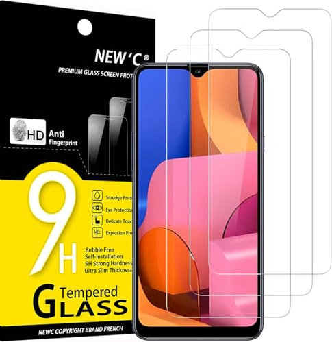 NEW'C 3 Stück für Samsung Galaxy A20S für Panzerglas, Frei von Kratzern, 9H Härte, HD Displayschutzfolie, 0.33mm Ultra-klar, Ultrabeständig