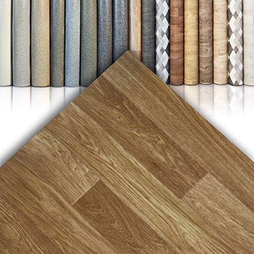 casa pura Revêtement Sol PVC - Film Vinyle Pour Meuble & Sol - Stickers Effet Bois - Sol PVC Rouleau Antidérapant & 100% Écologique (Aspect Chêne Rustique - 100x150 cm)