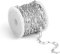 ALEXCRAFT Silber Gliederkette Chain Edelstahl Kabel Metallkette Kette Meterware Halsketten Kette Bulk für DIY Schmuck(12 Füße,4x10mm)