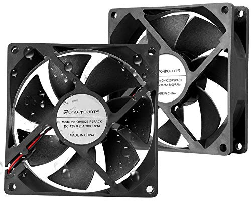 Ventilatore a prova di umidità, 92 mm, 90 mm, 12 V, 12 V, 9025, 2 pin, 2 fili, piccolo quadrato, 3000 giri/min, confezione da 2