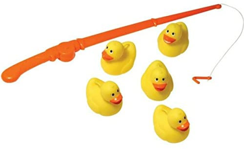 Unibos | Floating Bath Toy | Hook a Duck Game | 5 Little Duck | Hook a Floater | Rubber Ducks with Hooks | Fun Toys for Kids | Bath Time Bathtub Tub Toy | Age 3 Years+ | BPA Free