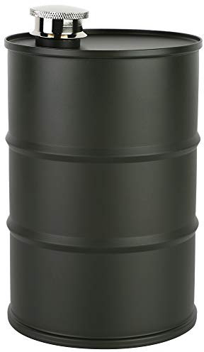 Barril de Cerveza, Dispensadores Cerveza cerveza 700ml Botellas Portátiles Acero Inoxidable Cilindro Gran Capacidad Licor Vino Petaca con Tapa para Whisky Leche Café al Aire Libre(ejercito verde)