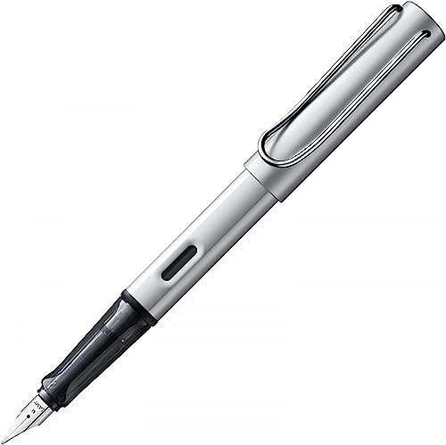 Lamy AL-star 025 Fountain Pen - Aluminium Fountain Pen in Light Silver with Transparent Grip and Steel Nib - EF Nib Size 1 Piece (Pack of 1)