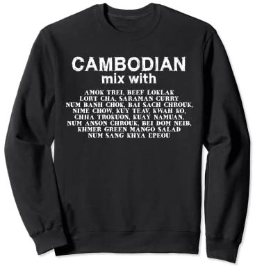 Kambodscha Khmer Stolz Mix Küche Essen Eigenschaften Sweatshirt