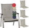 Beautissu 4 er Set Niedriglehner Auflage Gartenstuhl 100x50x6 cm Loft NL - Sitzkissen Niederlehner Rückenkissen niedrig Stuhlkissen Schaumkern Füllung Kissen Hellgrau