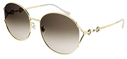 Gucci Damen Gg1017sk Sonnenbrille, Gold-Gold-Braun, 56