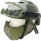 Taktik PJ Typ Airsoft Fast Helm und Faltbare Half-Face Mesh-Gehörschutz Maske mit Brille Full Face Protection Set