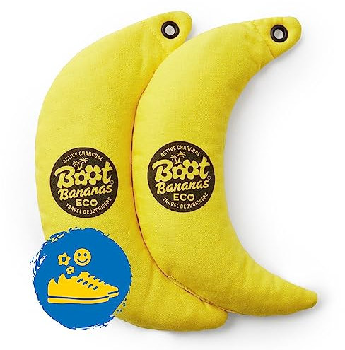 Boot Bananas Shoe Deodorisers – Lightweight & Fragrance-Free Coconut Charcoal Odour Remover for Smelly Shoes, Gloves & Bags – Compostable, Reusable Shoe Deodorizer – Lasts up to 12 Months