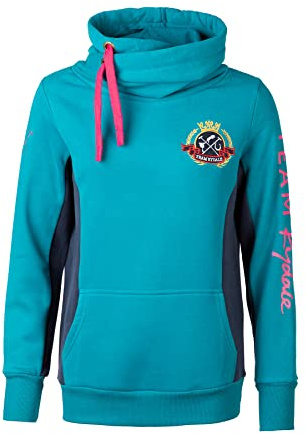 Rydale Ladies Cotton Hoody Women's Panel Style Hoody Overhead Cross Neck Embroidered Hooded Jumper Equestrian 3 Colours