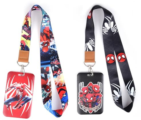 GTOTd Teen Hero Lanyard Schlüsselband (2 Pcs) with ID Badge Holder Ausweishalter Decoartions (2 Pcs). Geschenke Merch Hero Zubehör Key Zeichenfolge Brieftasche Schlüsselband für Teens