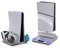 Station de recharge de manettes et support de refroidissement pour PS5 Slim,Support d'organisation pour console/casque pour PlayStation 5 Slim,Ventilateur de refroidissement pour PS5 Slim