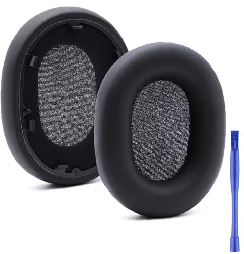 Ersatz-Ohrpolster für Sony WH-1000XM5 Noise Reducing Headphones, Ohrpolster mit geräuschisolierendem Memory Foam - Schwarz