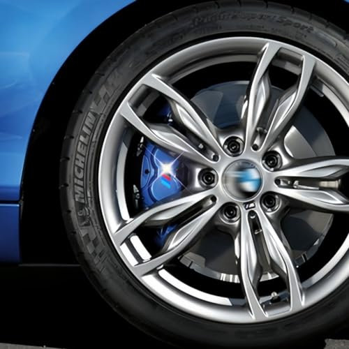6 Pcs Car Brake Stickers 3 Colors M Black Wheel Hub Sticker Vinyl Decal Sports Car Decoration