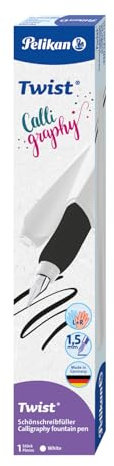 Pelikan Twist Calligraphy Schönschreibfüller, Kalligraphie, 1,5 mm-Feder, weiss