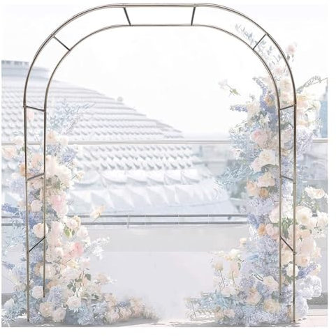 YYLDPFDC Rosenbogen Aus Metall Wetterbeständig Rankbogen Gartenbogen Aus Edelstahl Stabiles Rosengestell Rostfrei Rankenbogen (Color : 19mm, Size : 240 * 240 * 40cm/94 * 94 * 15in)