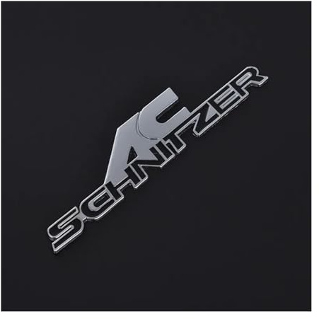 Aqxyju Modischer Autoaufkleber, Emblem, Abzeichen, Auto-Metallaufkleber, kompatibel mit AC SCHNITZER M M3 M5 E34 E36 E60 E90 E46 E39 X3 X5 F20 F30, Auto-Styling Personalisierte Auto Aufkleber(Black)