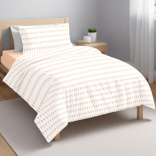 Ruggeri - Bettwäsche-Set – 100% Baumwolle – Kollektion Candy Dreams (Lollipop, Orange, Einzelbett)