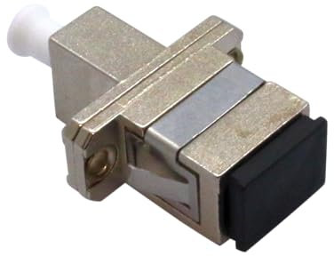 Conectra - Glasfaser Adapter für FTTH FTTx | LC/APC Buchse auf SC/APC Buchse | Simplex | Monomode | Metallgehäuse (1 Stück)