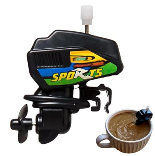 Ghjkldha Bootsmotor-Rührer, Kaffee-Rührer, Neuheit Getränkemixer, elektrischer Getränkerührer, motorisierter Boots-Kaffee-Rührer und neuartiges Getränkemixgerät für Tassen und Gläser