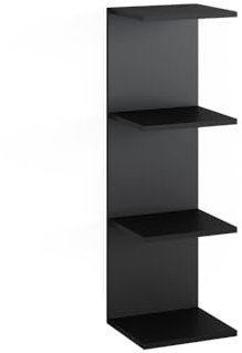 Vicco Wandregal Paolo, hängendes Regal, Schwarz, 30 x 95 cm
