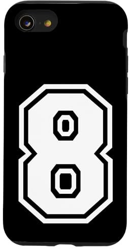 Nummer 8 Sport White Team Nummer Hülle für iPhone SE (2020) / 7 / 8