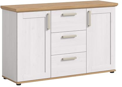 xonox.home Wohnzimmer Verona Sideboard Kommode Anrichte Stauraumschrank in Sibiu Lärche Absetzung Artisan Eiche Nb., ca. 129x80x40 cm